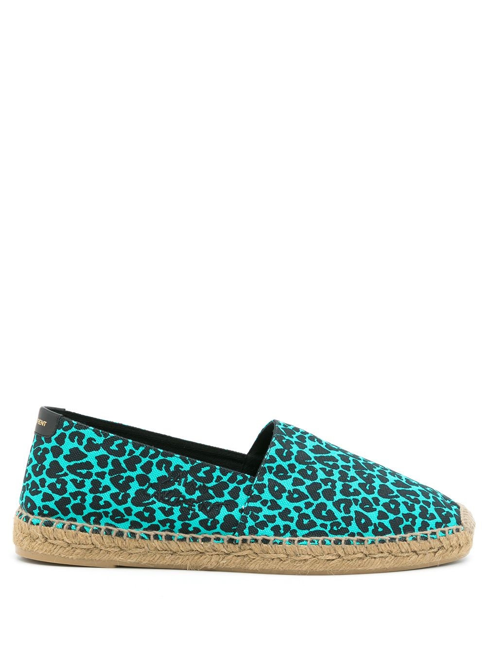 leopard print logo-patch espadrilles - 1