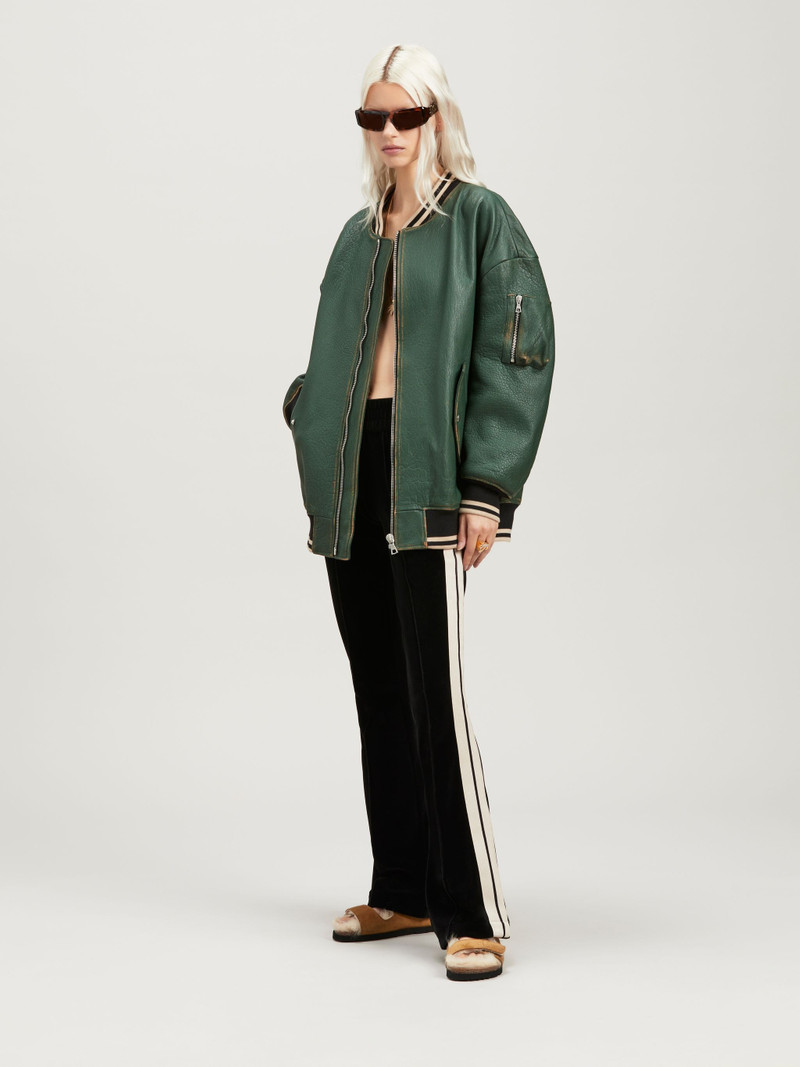 Palm Angels Velvet Flare Track Pants outlook