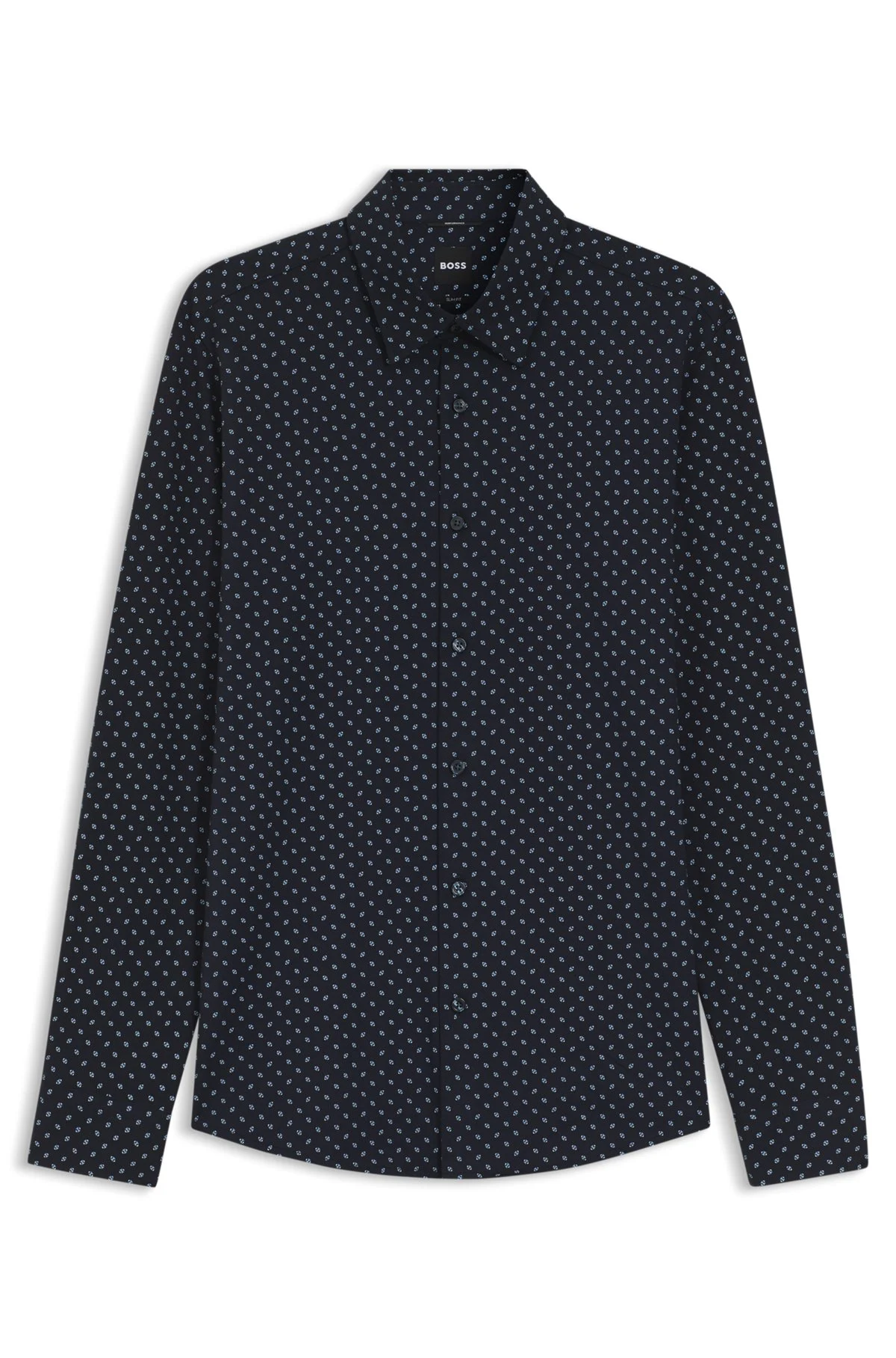 PRINTED SLIM-FIT SHIRT IN A COTTON BLEND - 1