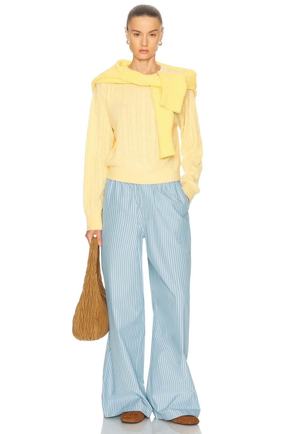 Cable Collegiate Crew Sweater - 4