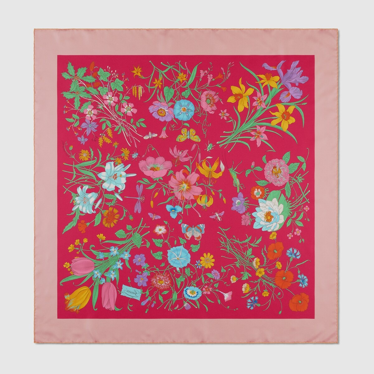 Flora print silk carré - 3
