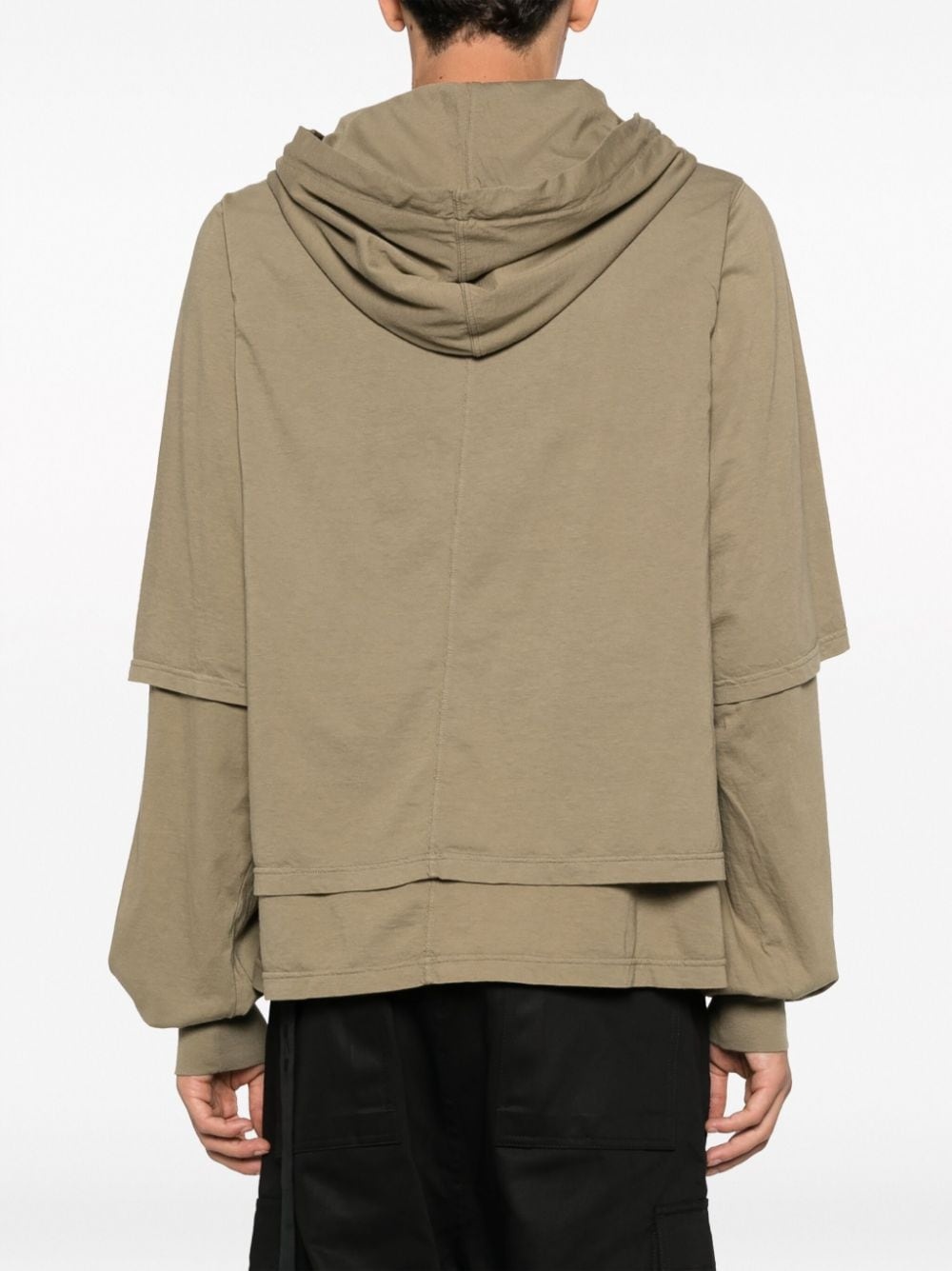 double-layered drawstring hoodie - 4