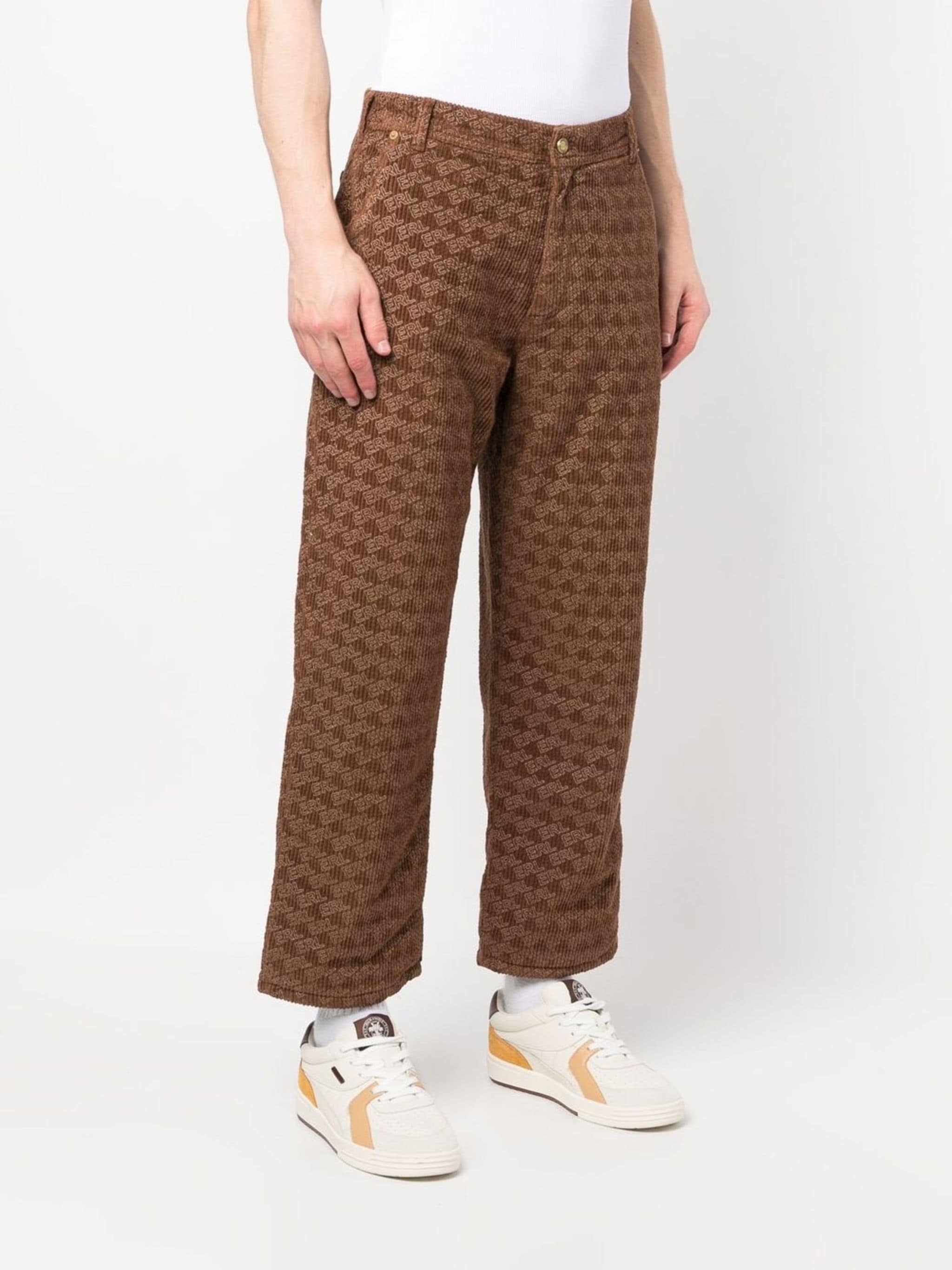 GRAPHIC-PRINT CORDUROY TROUSERS - 3