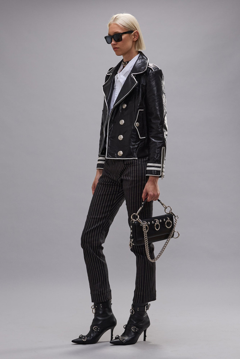 LEATHER SHRUNKEN PEACOAT 4