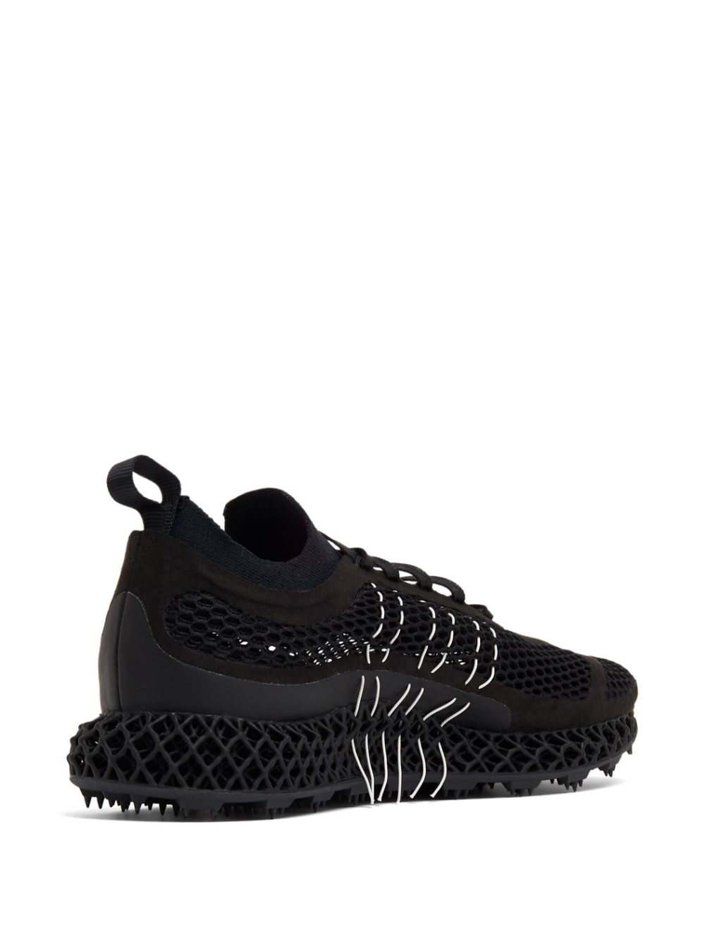 mesh-panel low-top sneakers - 3