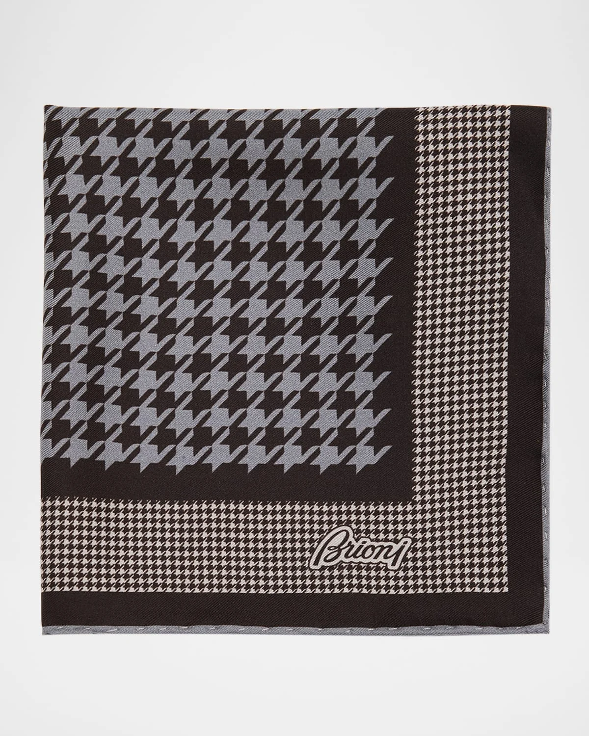 Men's Mixed Houndstooth Silk Pocket Square - 1