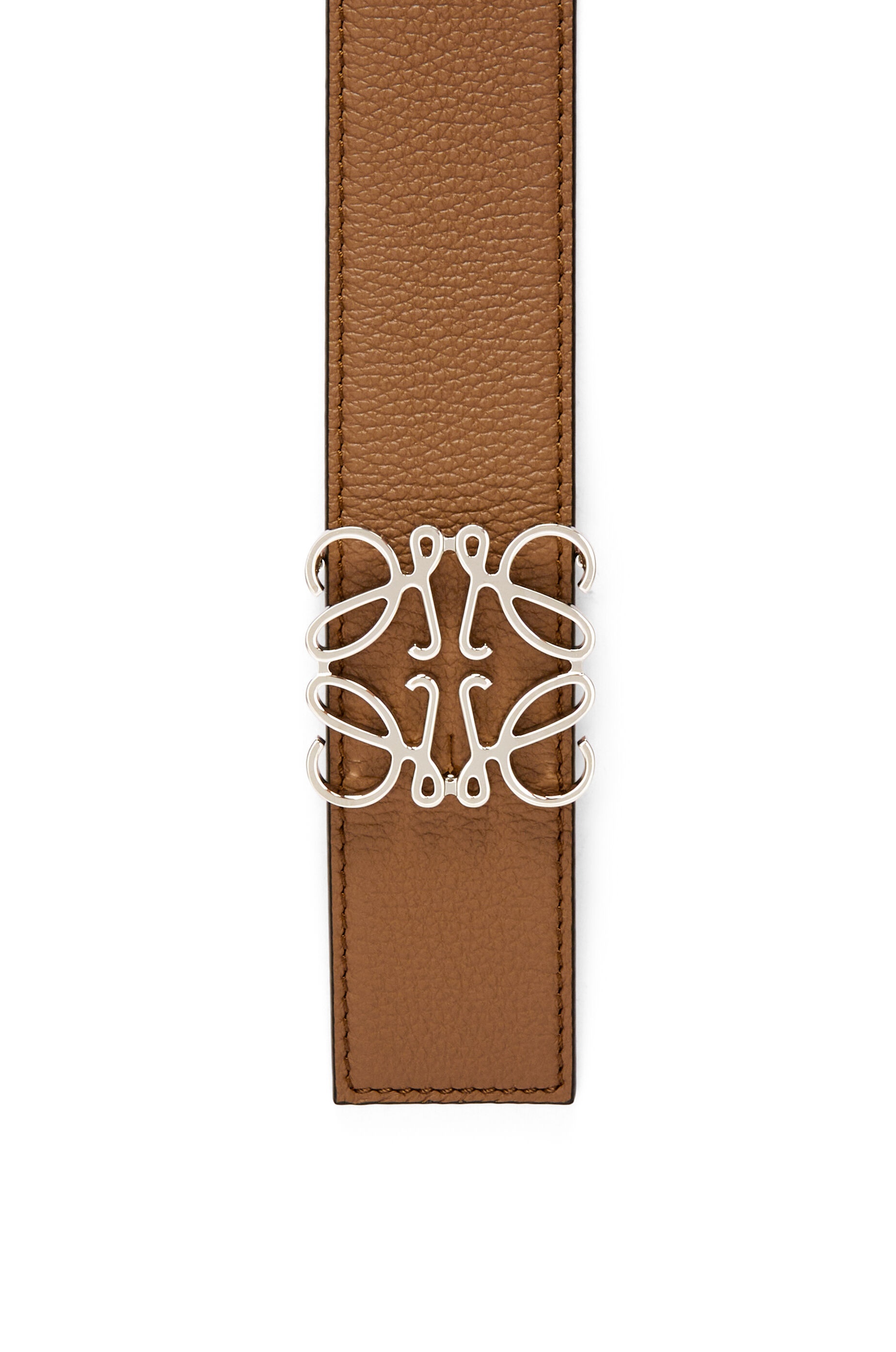 Reversible Anagram belt in soft grained calfskin and smooth calfskin - 4