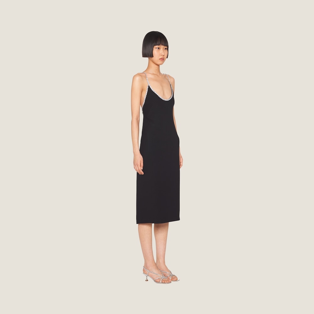 Embroidered cady dress - 4