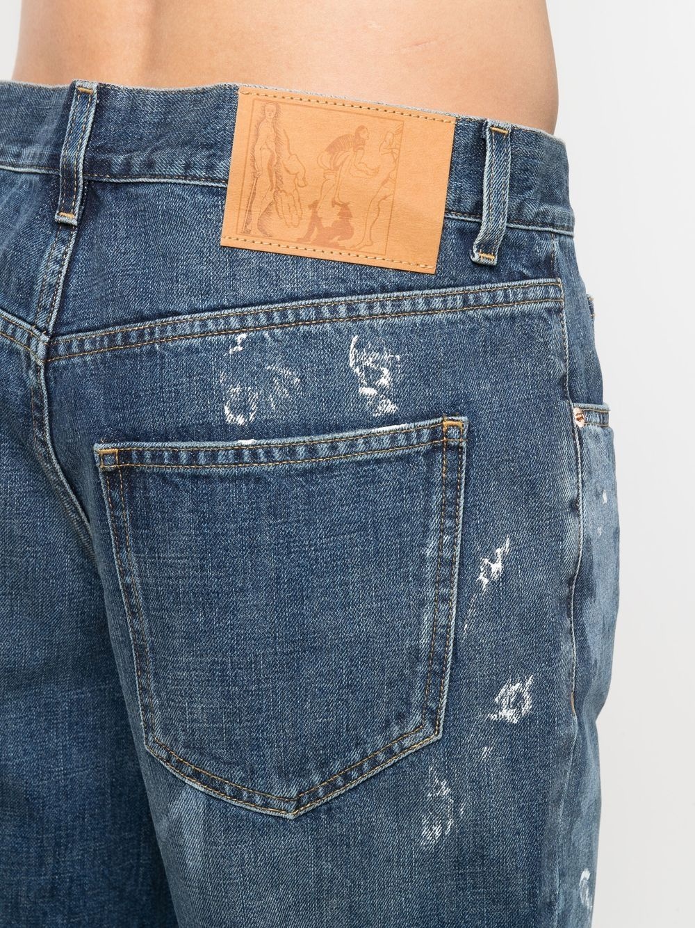 painter-wash straight jeans - 5