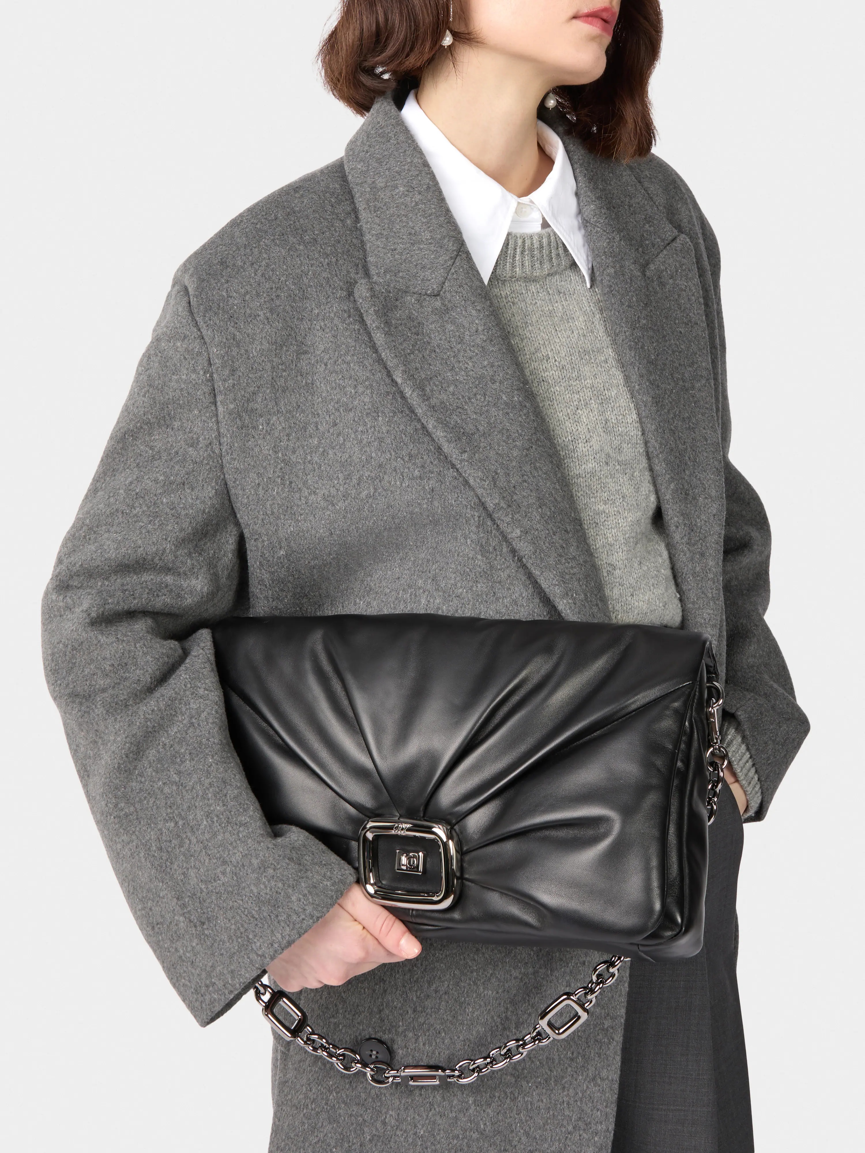 Viv' Choc Large Bag in leather - 7