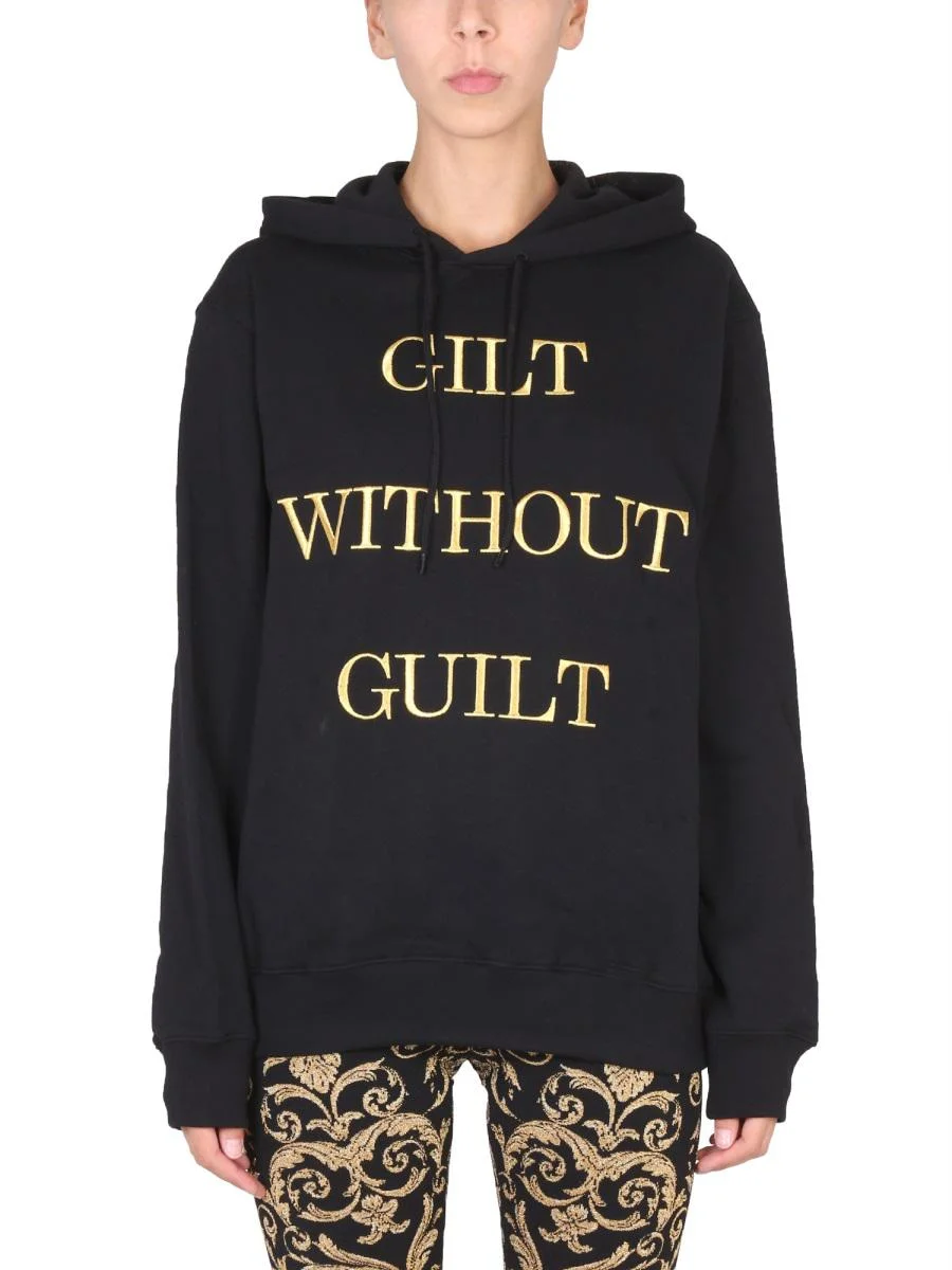 MOSCHINO "GILT WITHOUT GUILT" SWEATSHIRT - 1