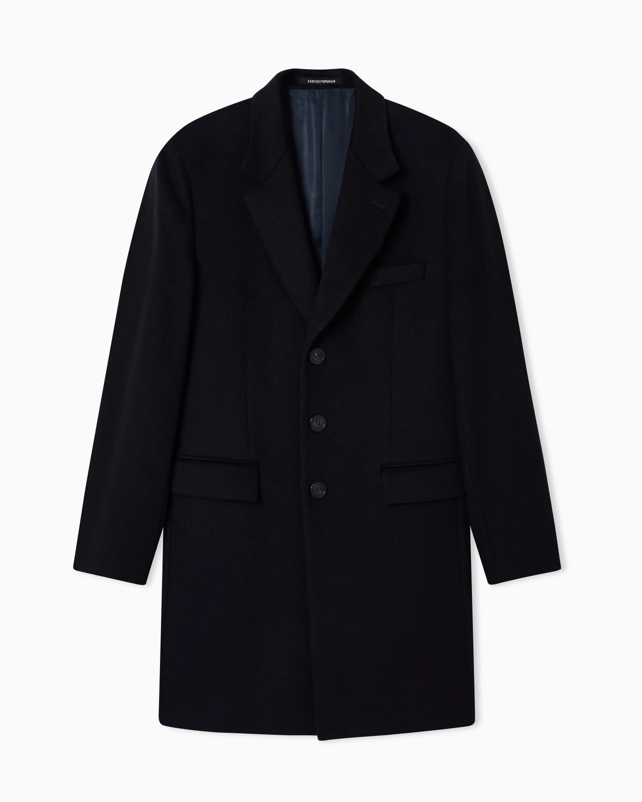 Coat with lapels in beaver cashmere - 1