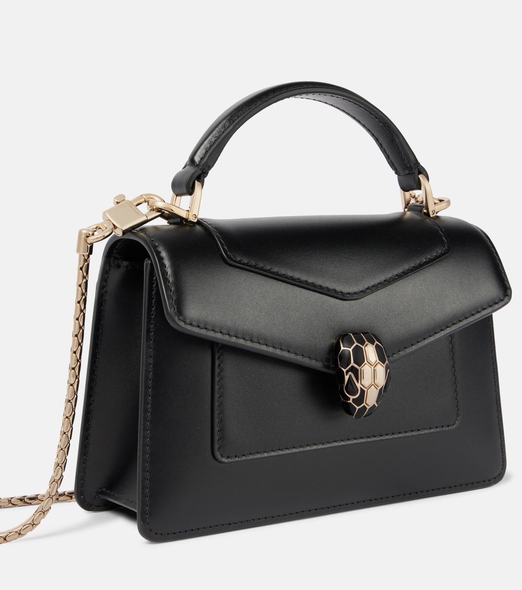 Serpenti Forever Mini leather shoulder bag - 6