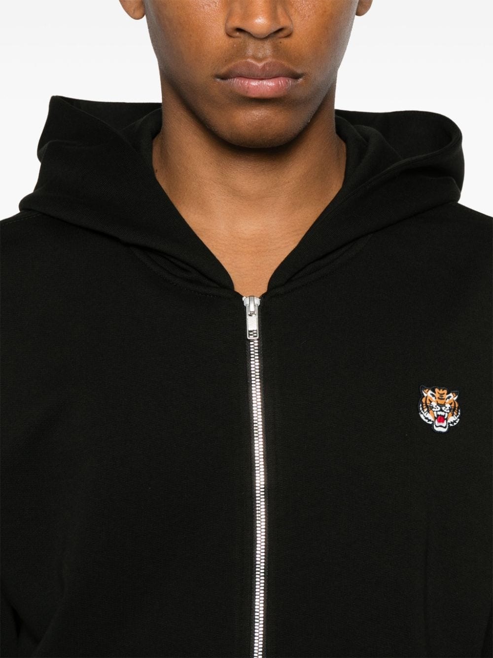 Lucky Tiger-motif zip-up hoodie - 5