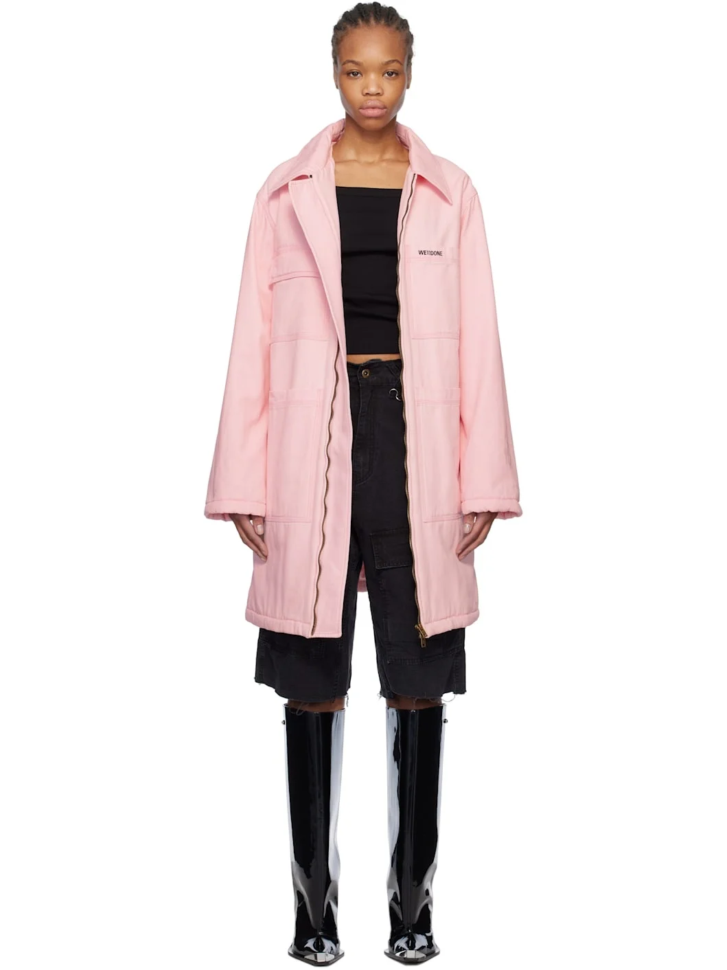 Pink Oversized Work Coat - 1