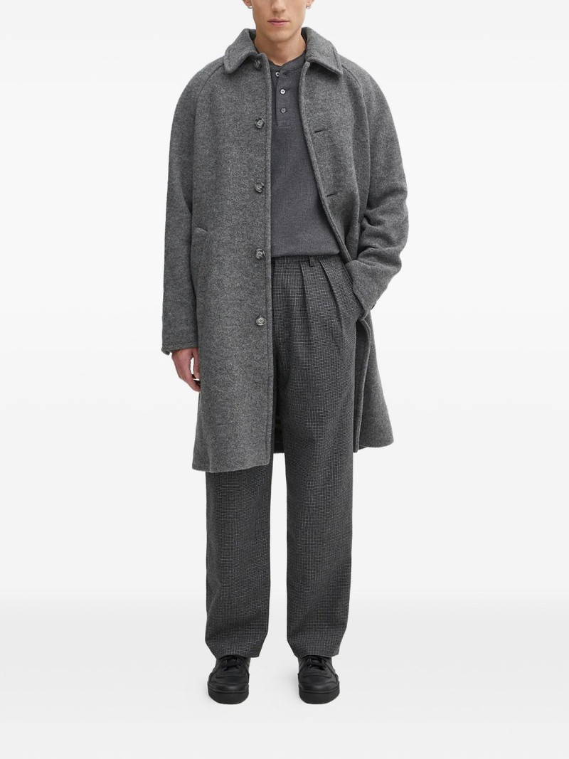 A.P.C. button-fastening collar coat outlook
