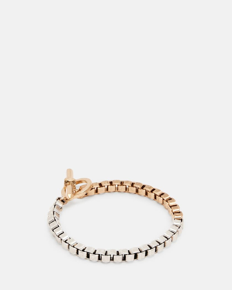 BOX CHAIN TWO TONE BRACELET 4