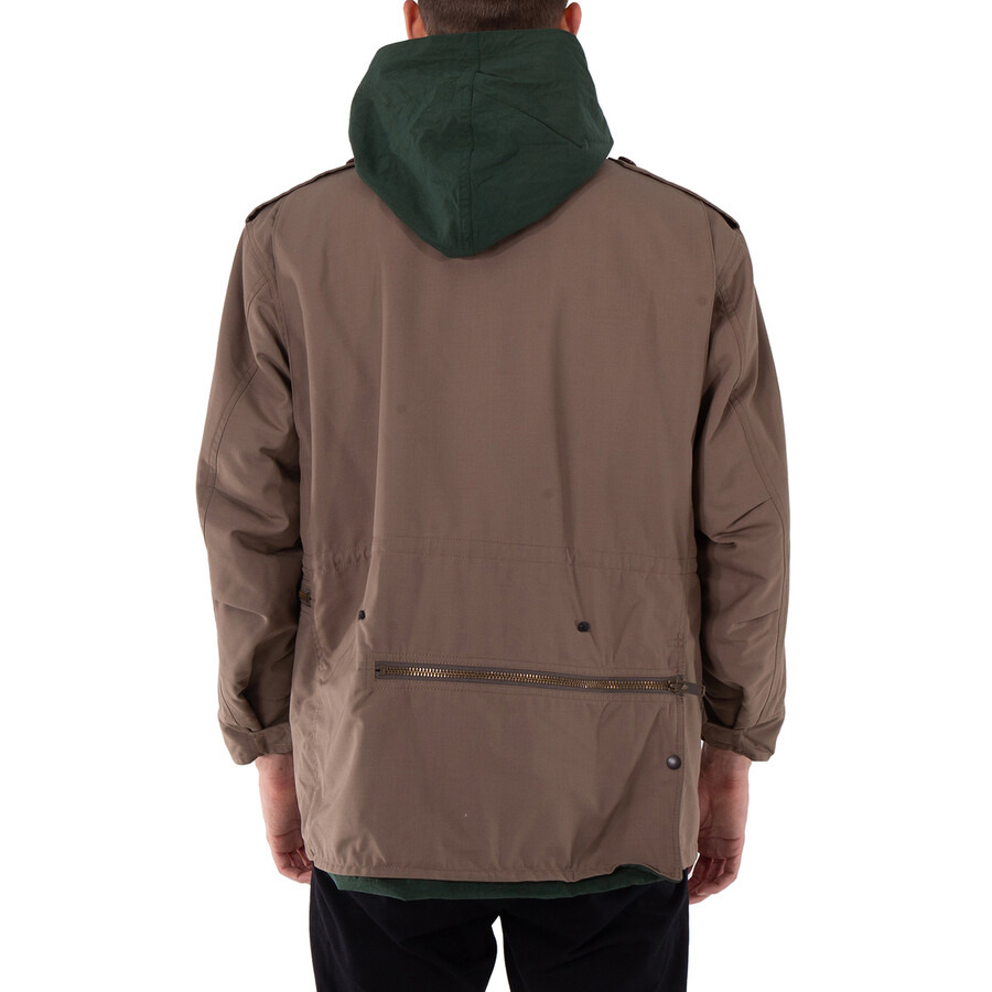 Kolor Men's Beige Shearling-Collar Drawstring Jacket - 5