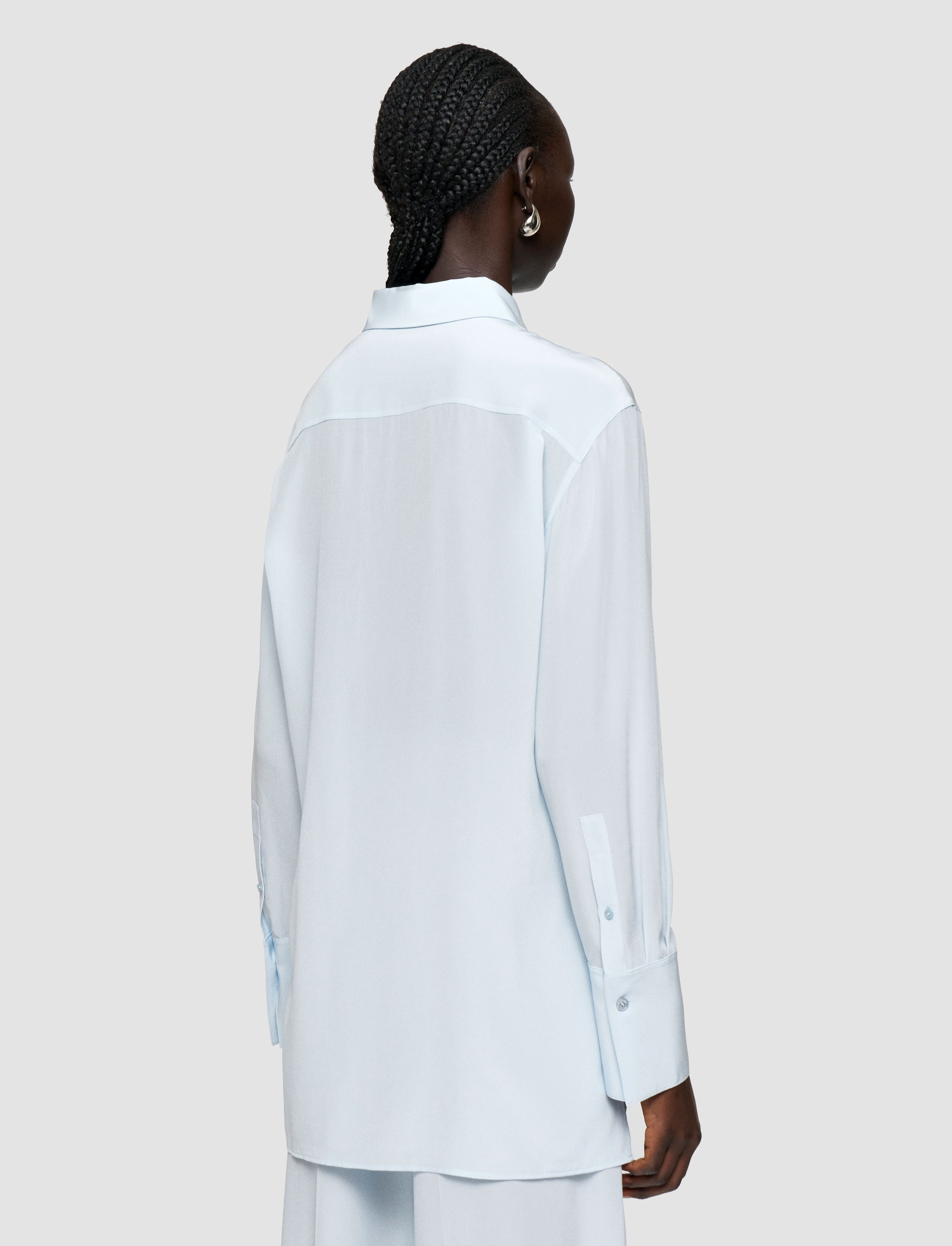 Bold Crepe de Soie Silk Blouse - 3