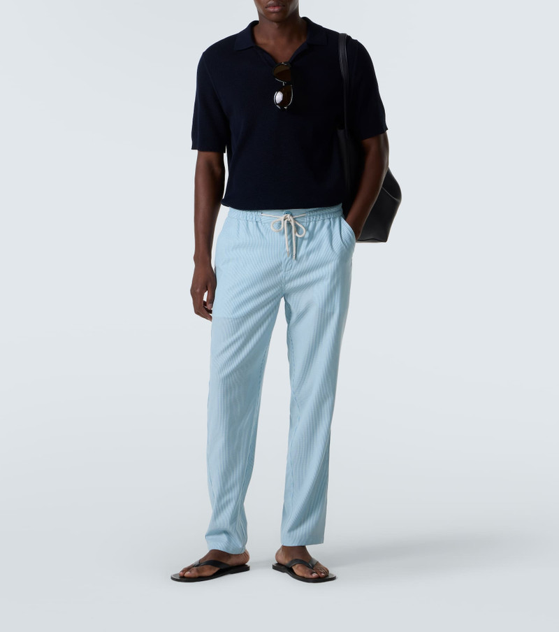 Vilebrequin Parc striped wool-blend slim pants outlook