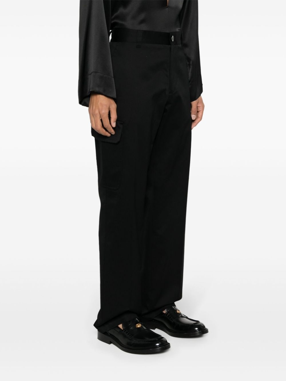 logo-embroidered cargo trousers - 3