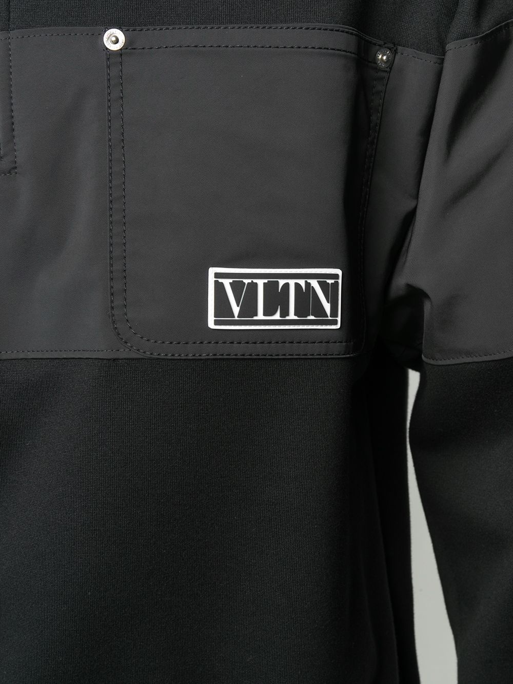 panel detail logo patch sweatshirt - 5