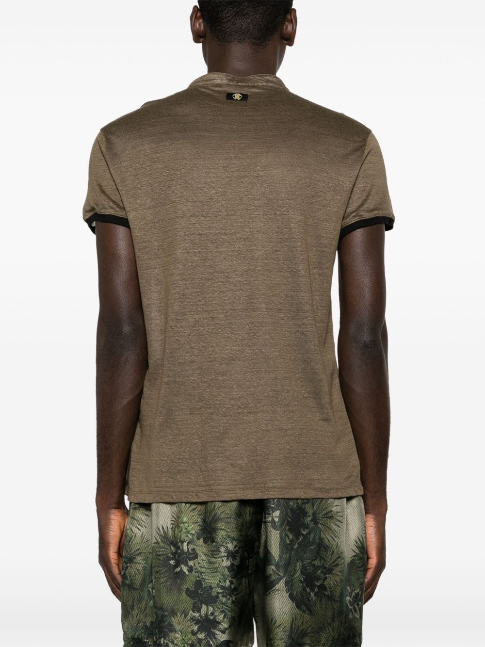 semi-sheer cotton polo shirt - 4