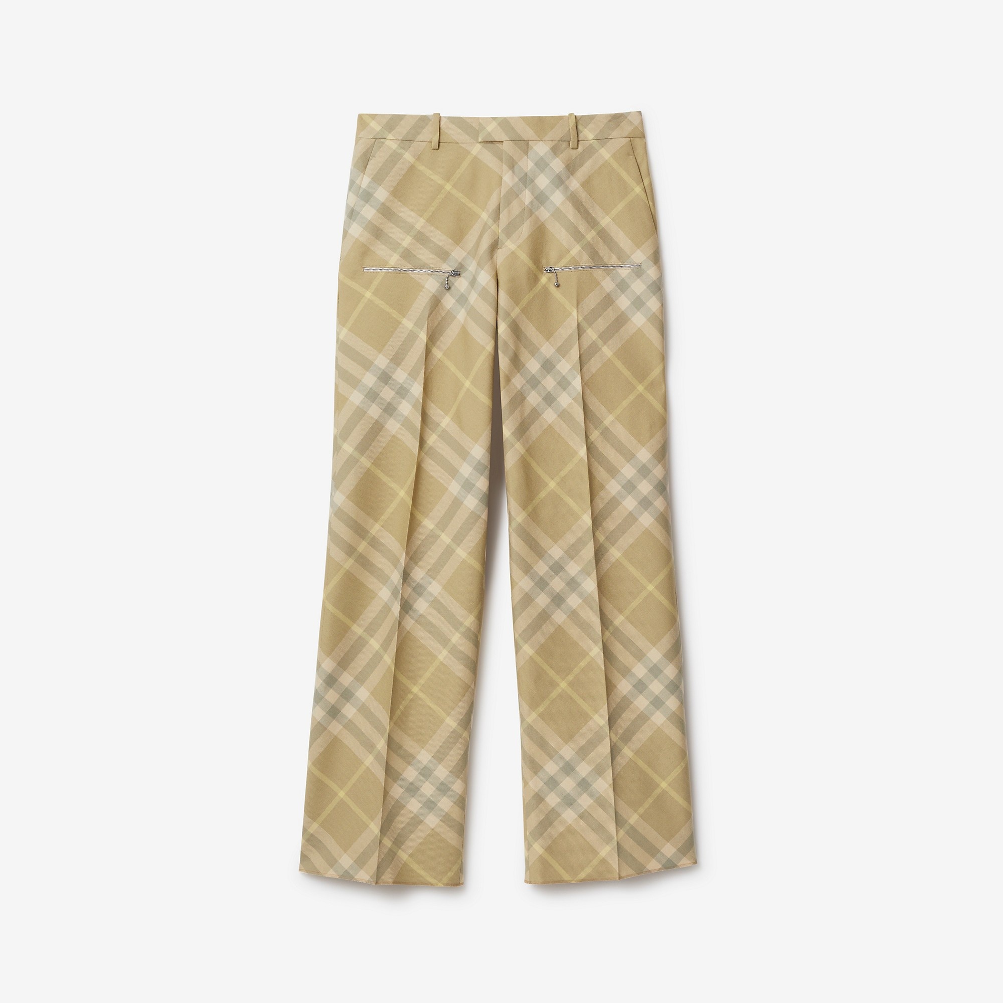 Check Wool Trousers - 1