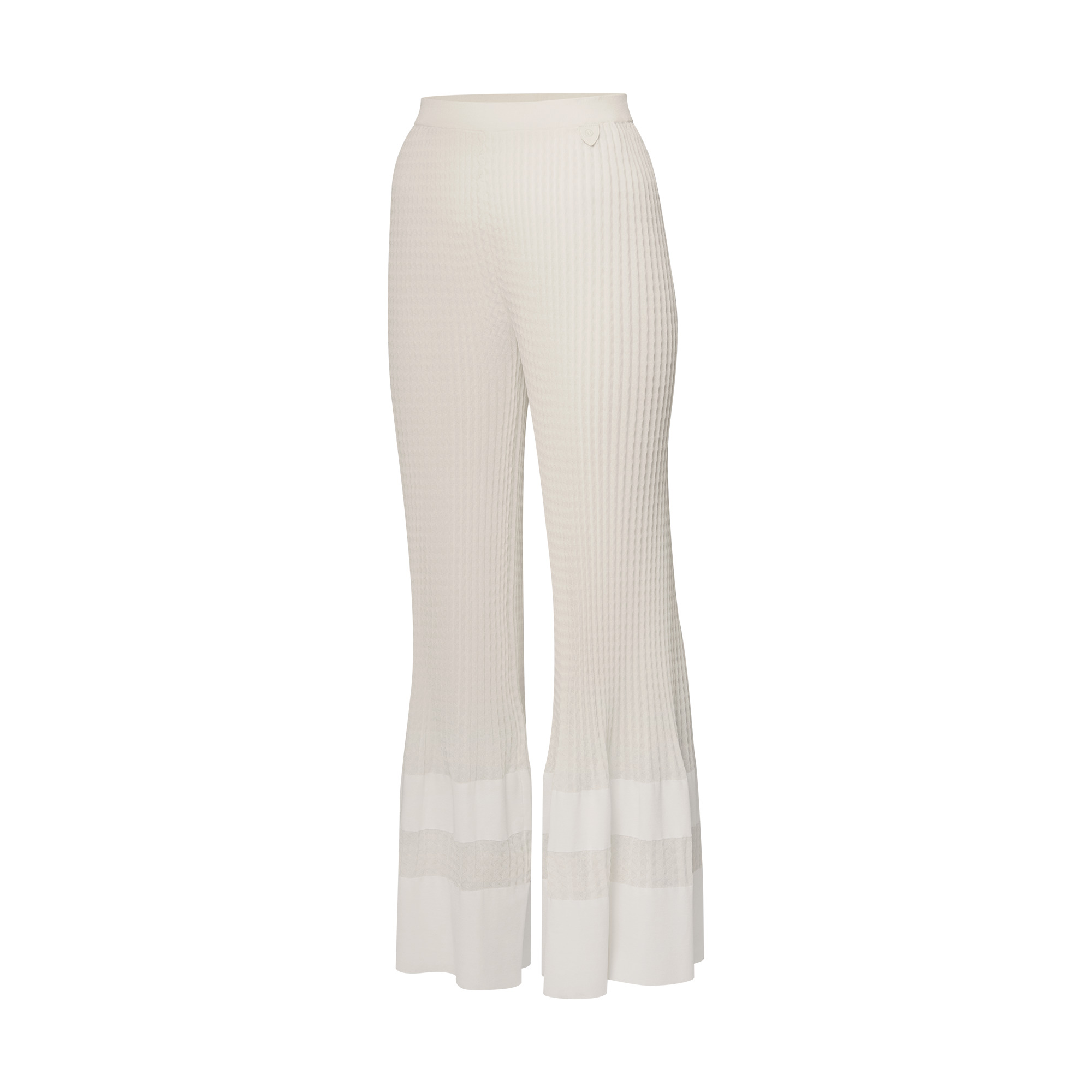 Scallop Knit Flared Pants - 2