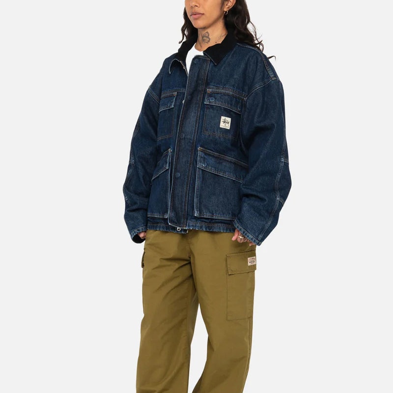 Stüssy Stussy Washed Canvas Shop Jacket 'Blue' 115688