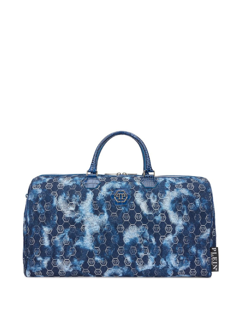 jacquard monogram crocodile duffle bag 1