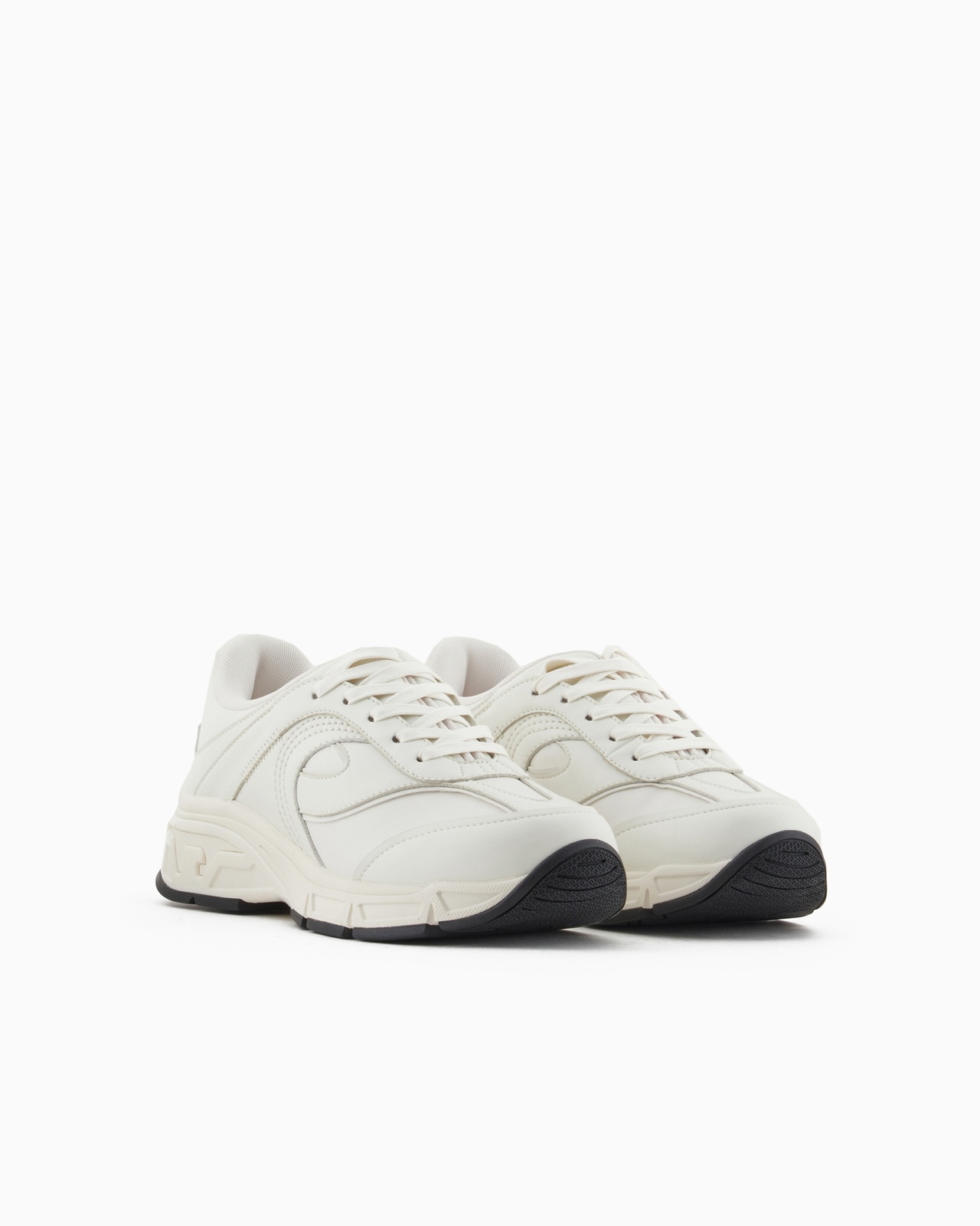 SOFT-MATERIAL SNEAKERS WITH WAVE MOTIF - 2