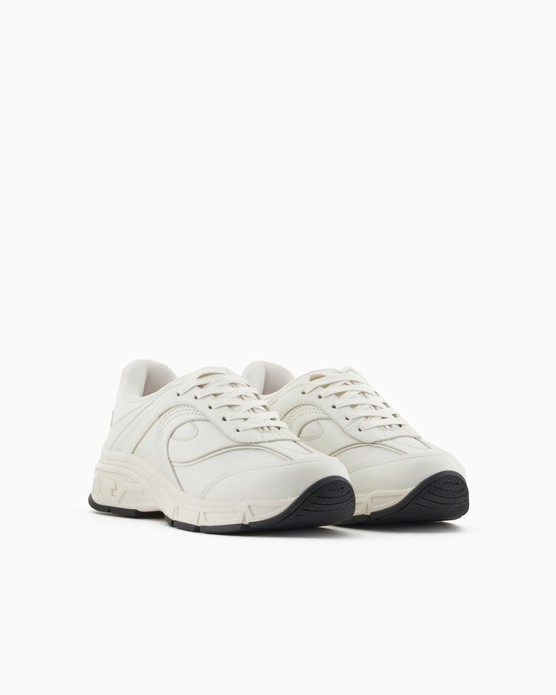 SOFT-MATERIAL SNEAKERS WITH WAVE MOTIF 2