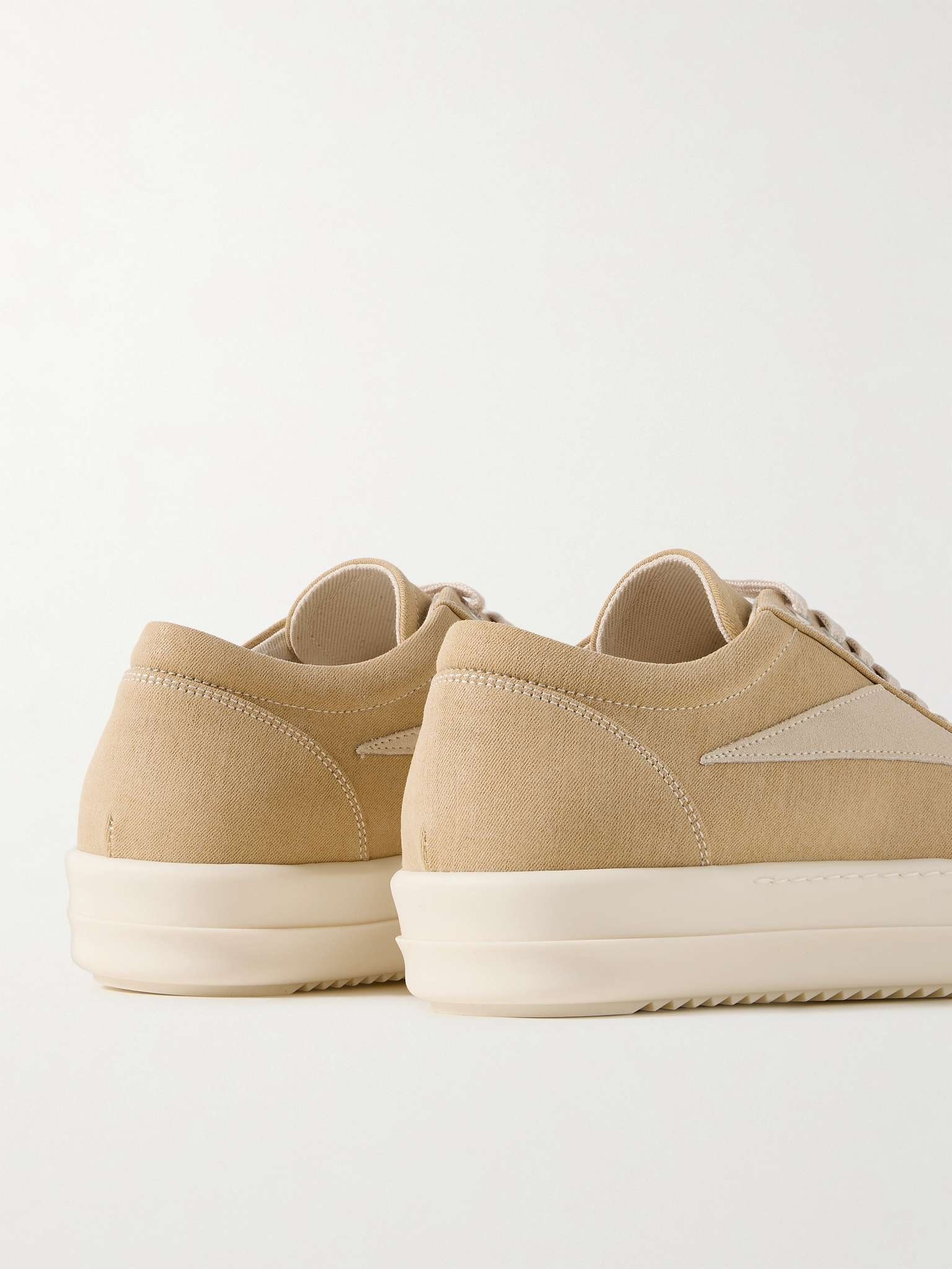 Vintage Suede-Trimmed Denim Sneakers - 5
