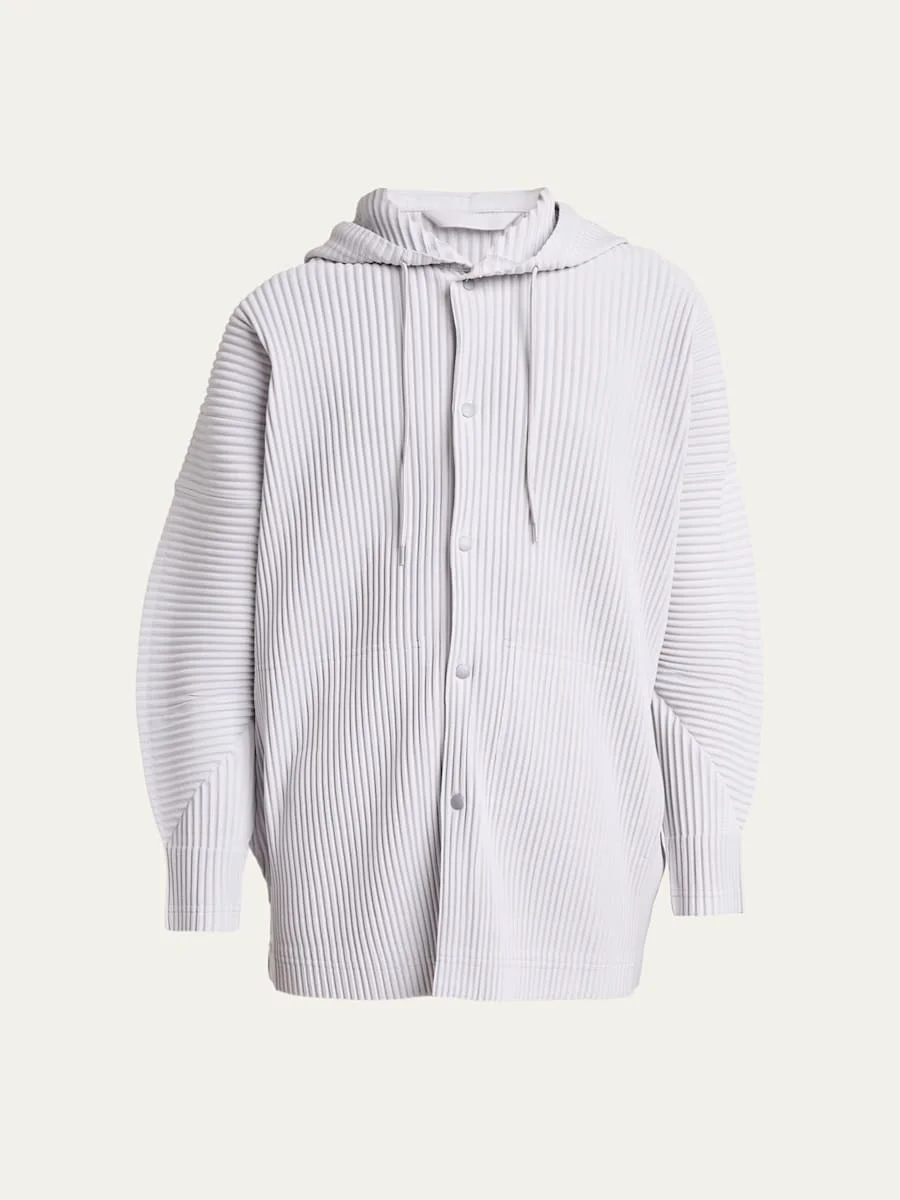 Men's Monthly Colors Pleated Snap-Front Hoodie - 1