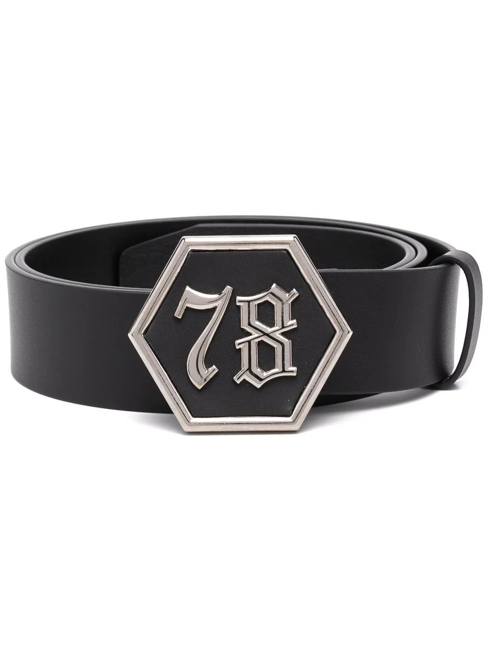gothic logo-buckle belt - 1