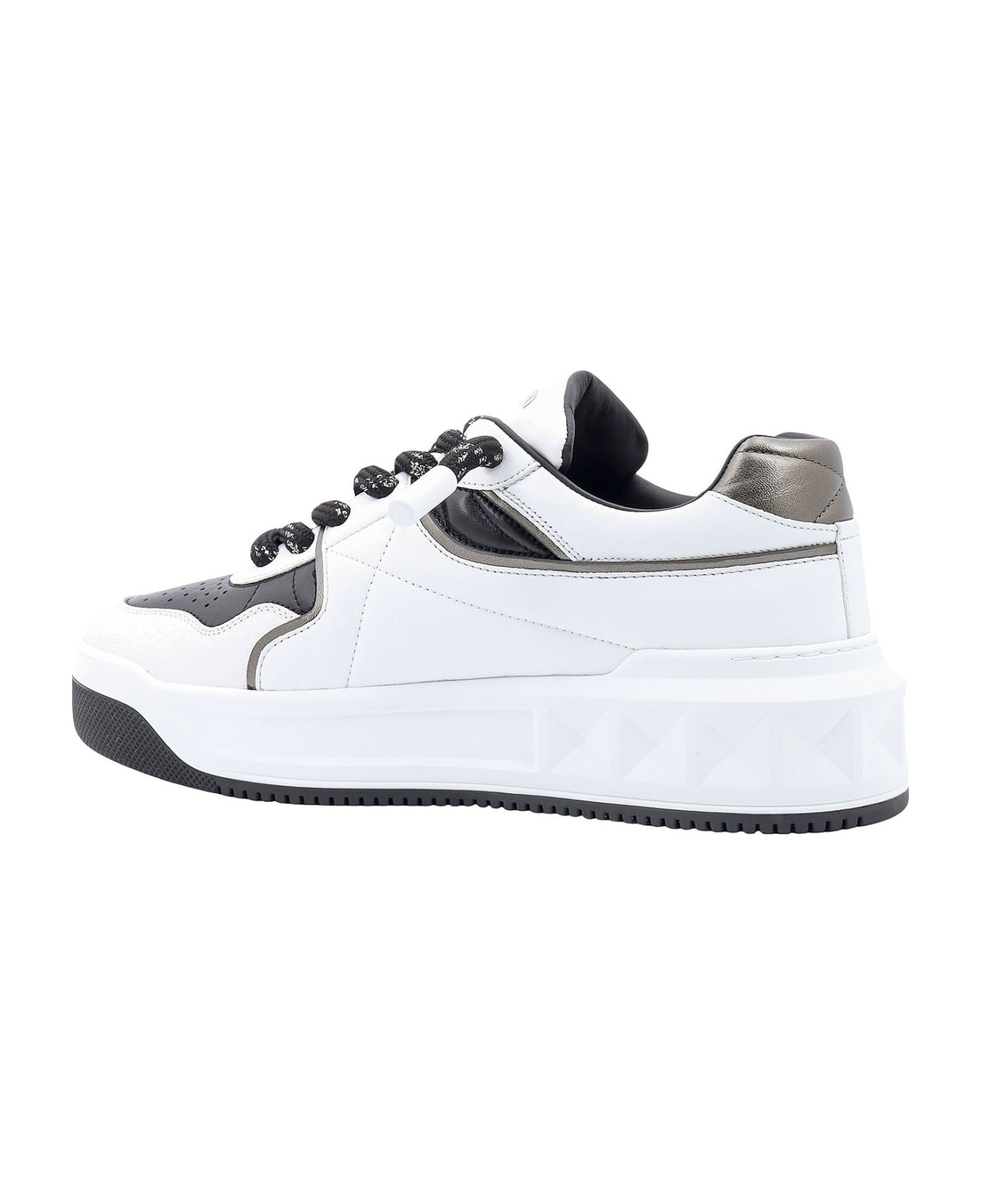 Two-tone Nappa Leather One Stud Sneakers - 3