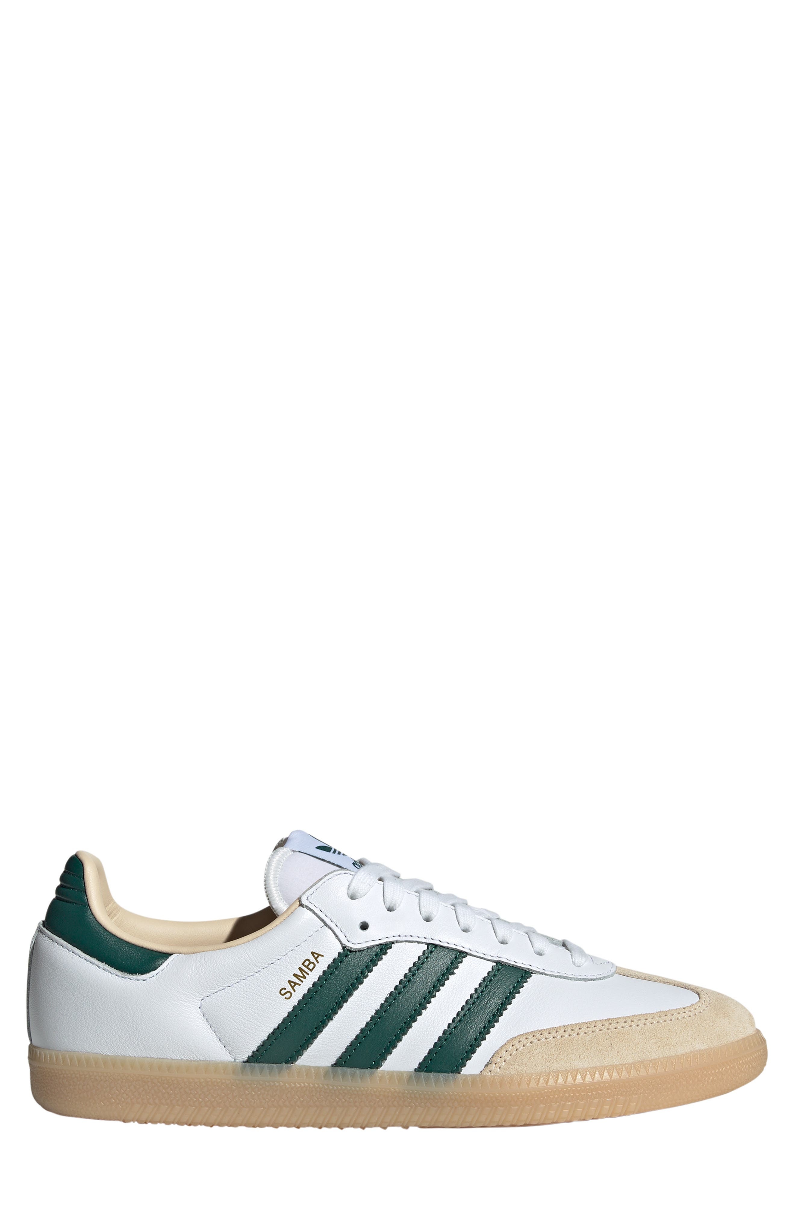 adidas Samba OG Sneaker in White/green/Gum at Nordstrom - 3