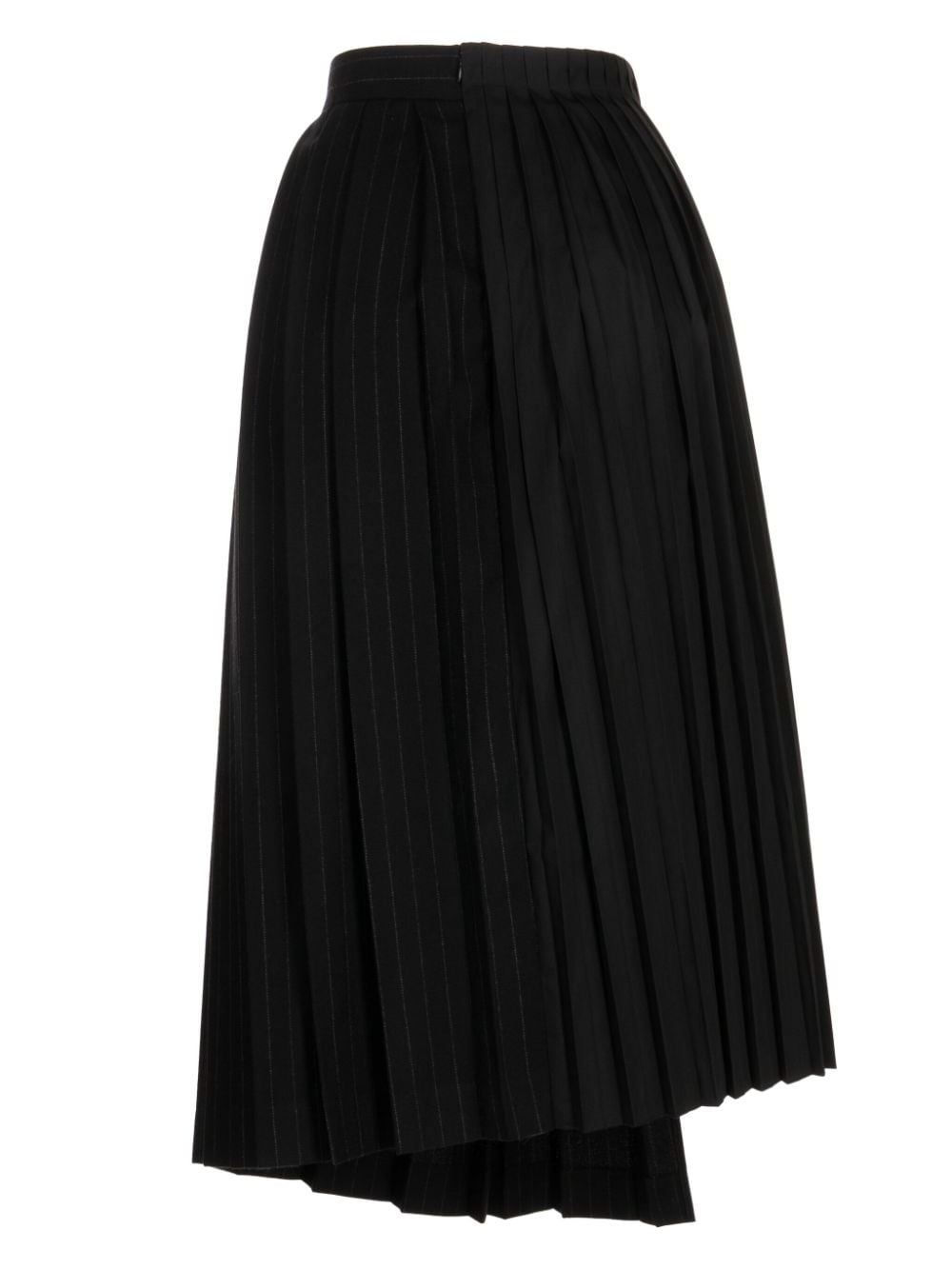 asymmetric pleated wool skirt - 2