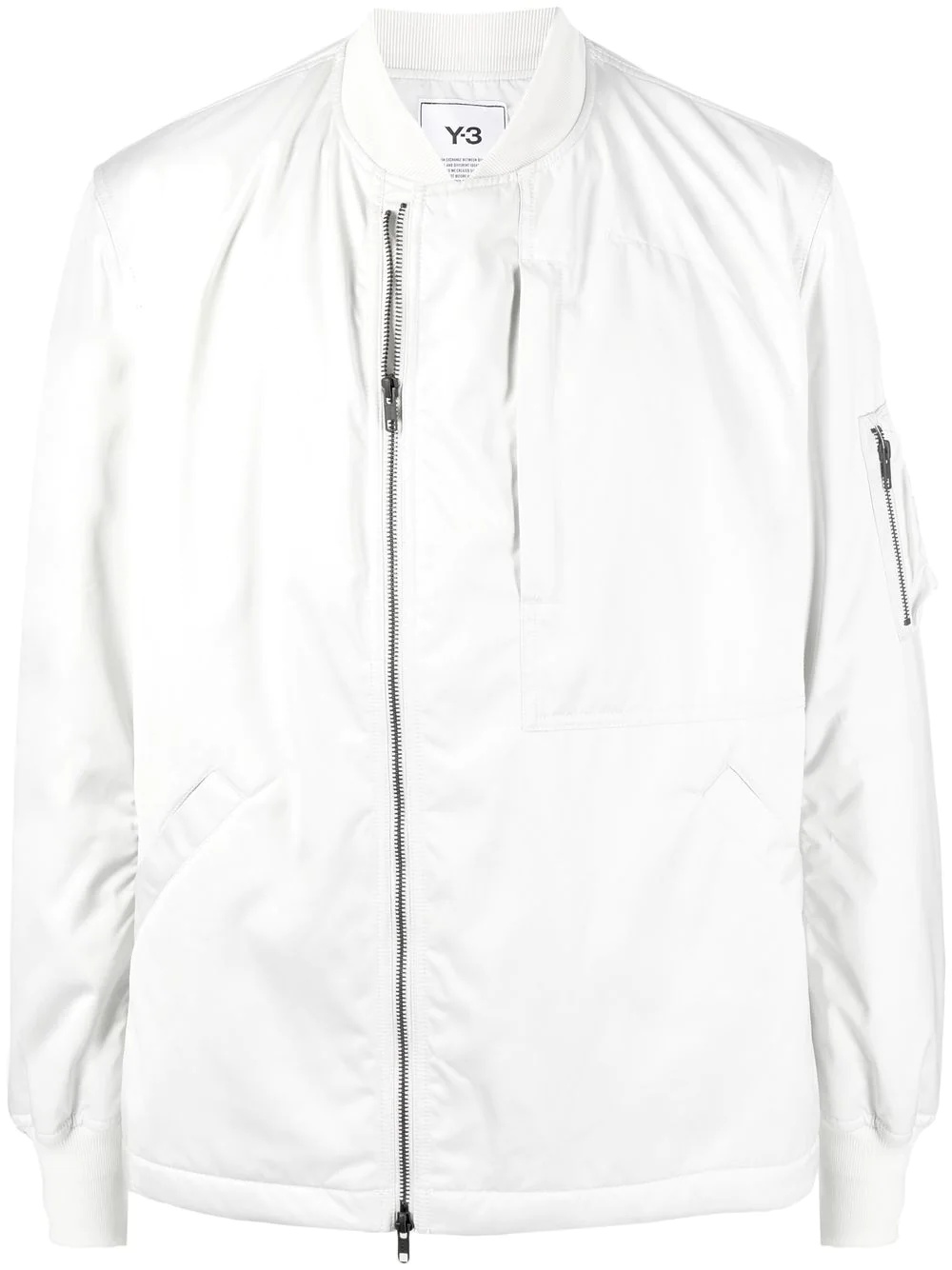 off-centre zipped bomber jacket - 1