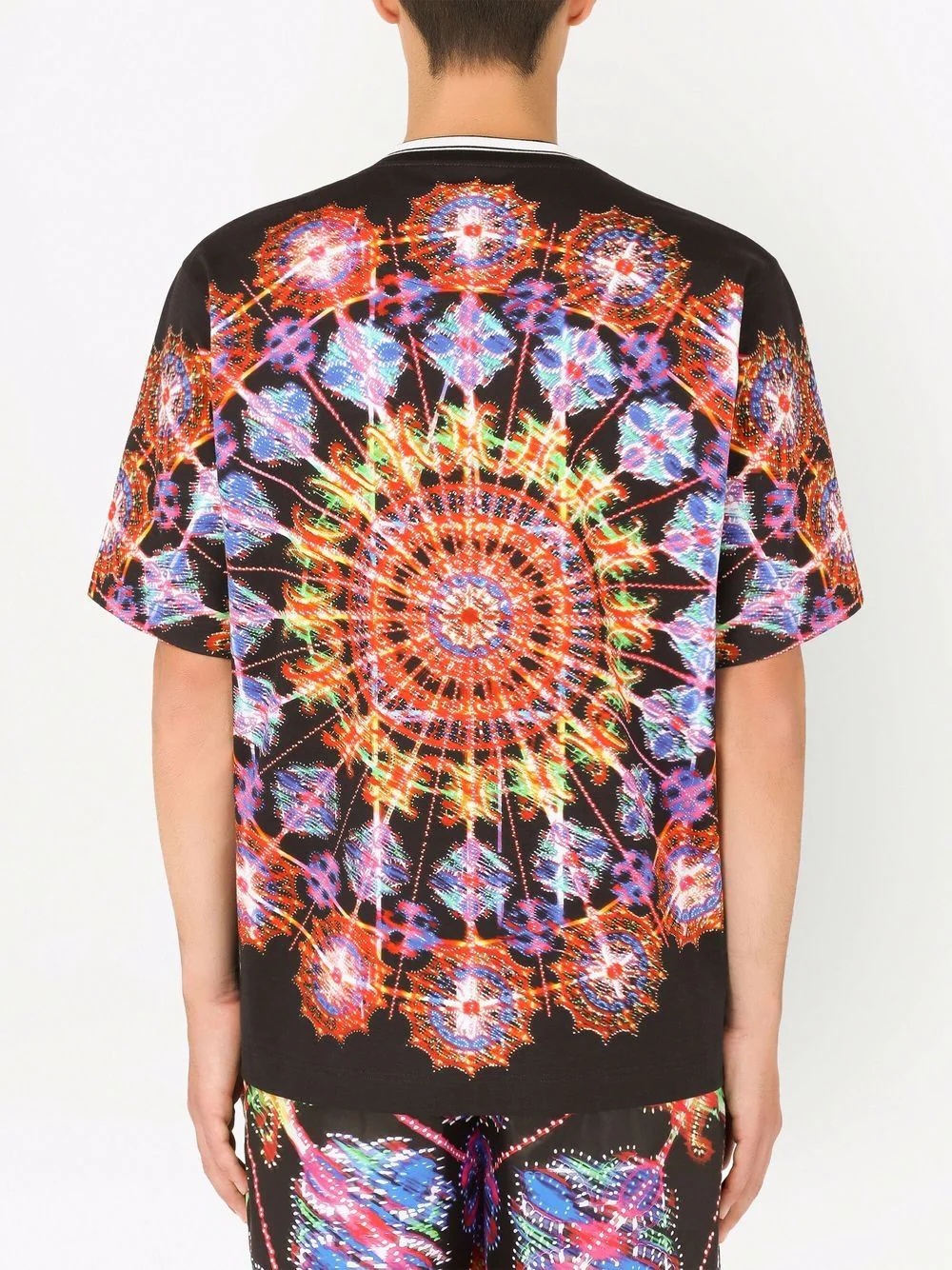 kaleidoscope print short-sleeve T-shirt - 4