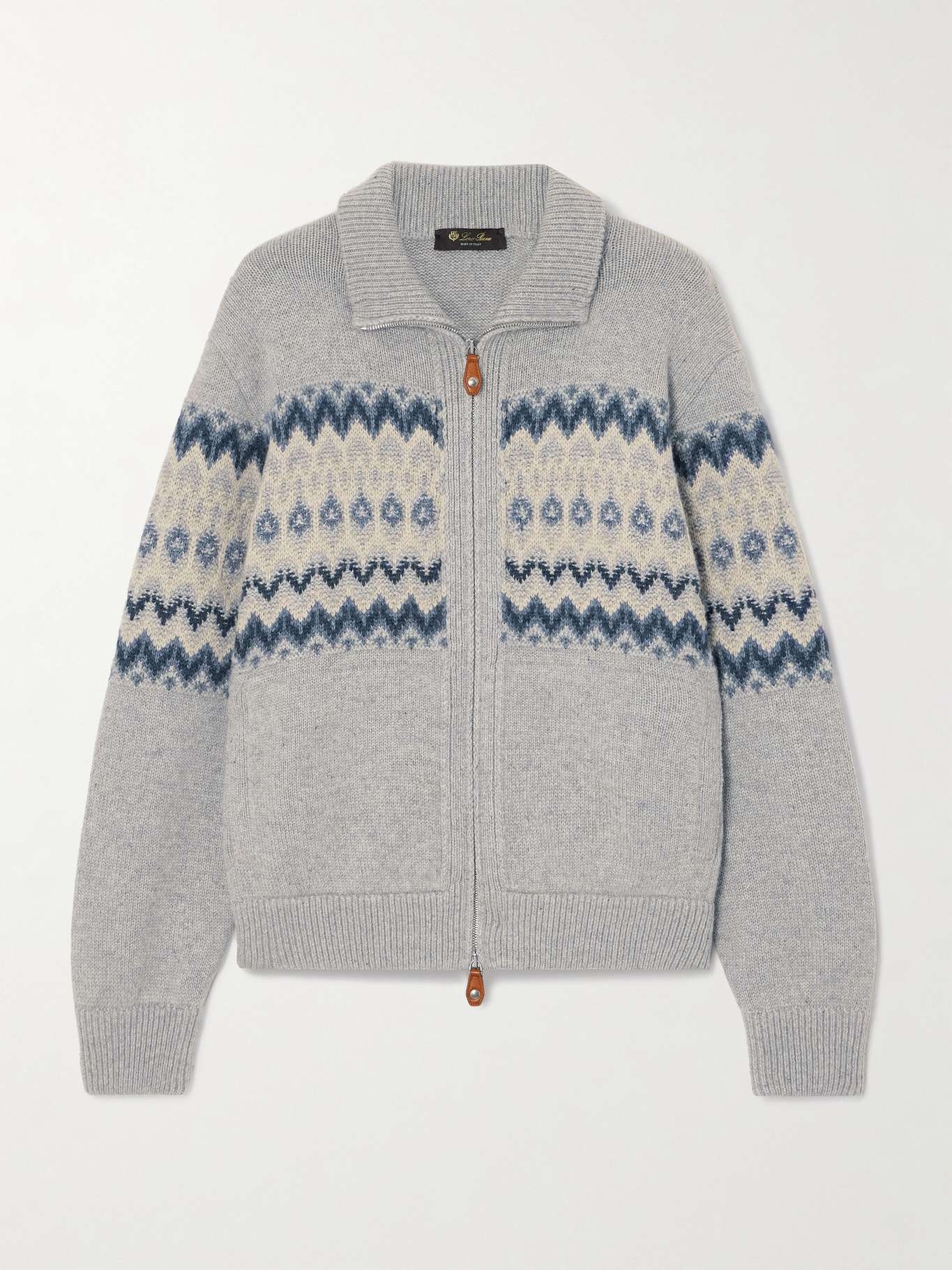 Loro Piana Fair Isle cashmere cardigan netaporter REVERSIBLE