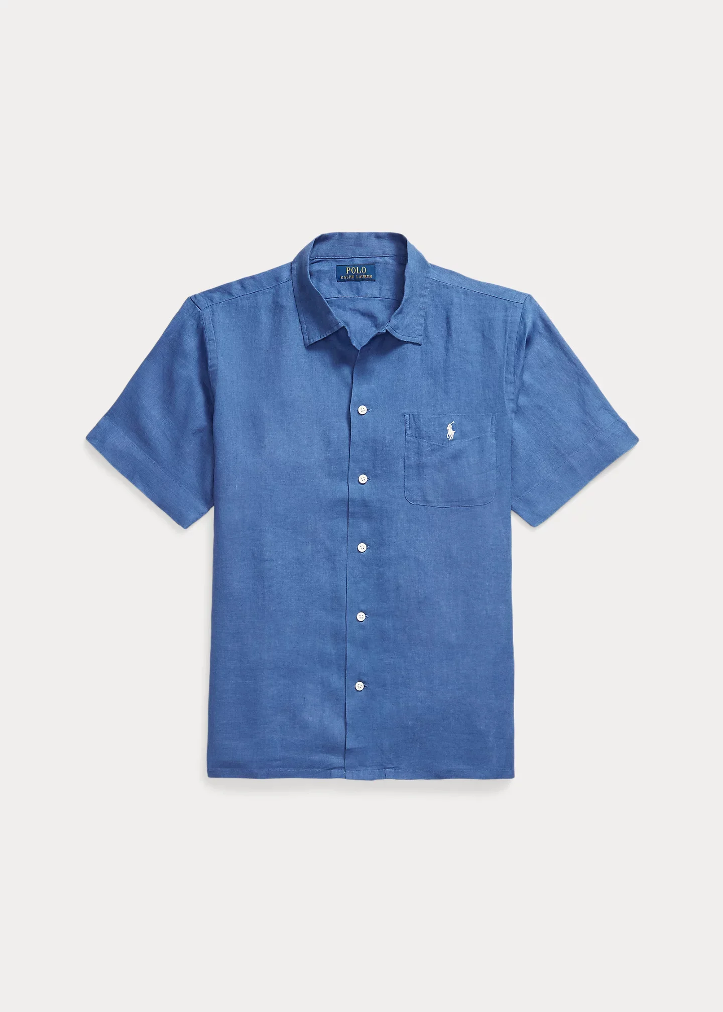 Classic Fit Linen Camp Shirt - 1