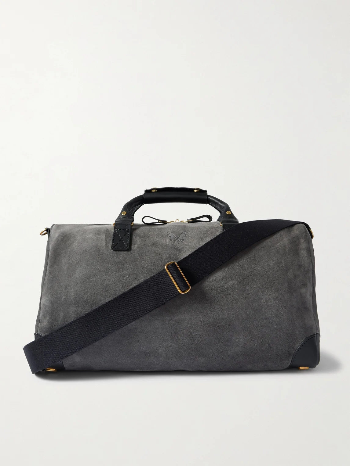 Commuter Leather-Trimmed Suede Holdall - 1