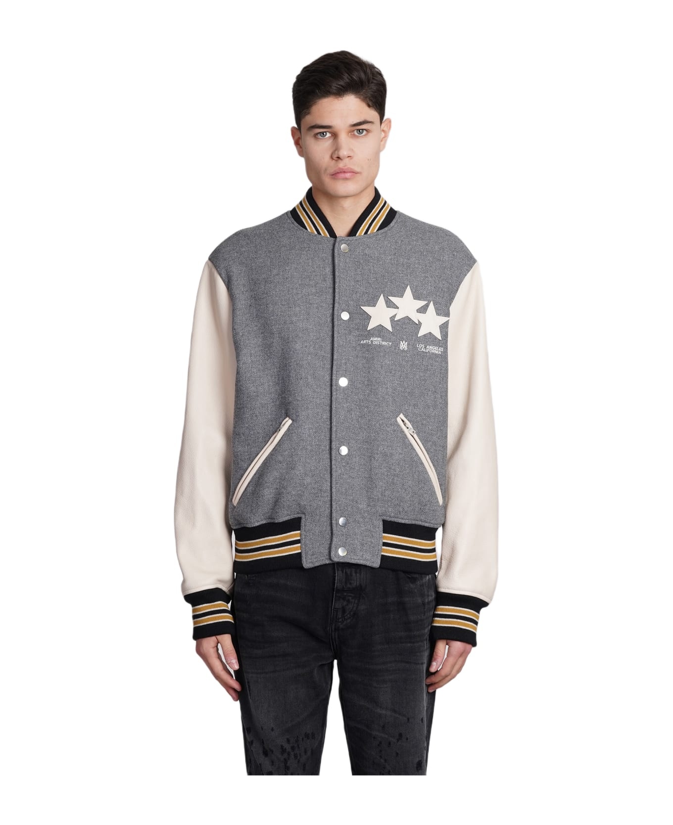 Bomber In Grey Wool - 1