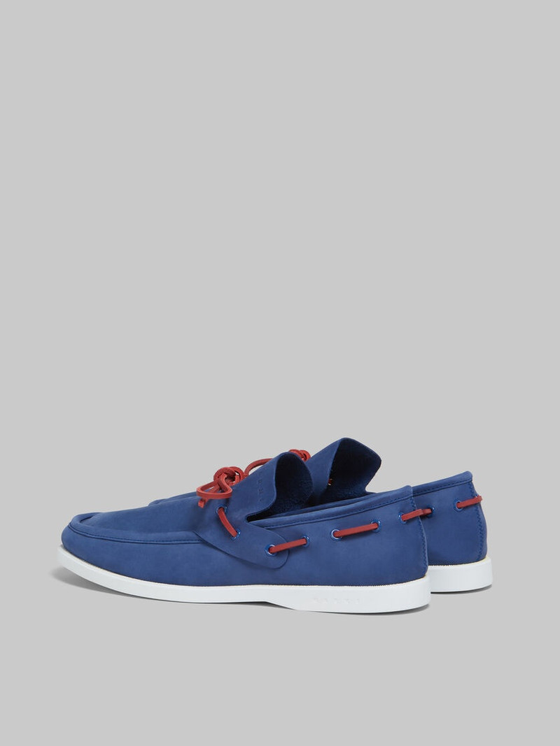 Marni BLUE NUBUCK BOAT LOAFER outlook