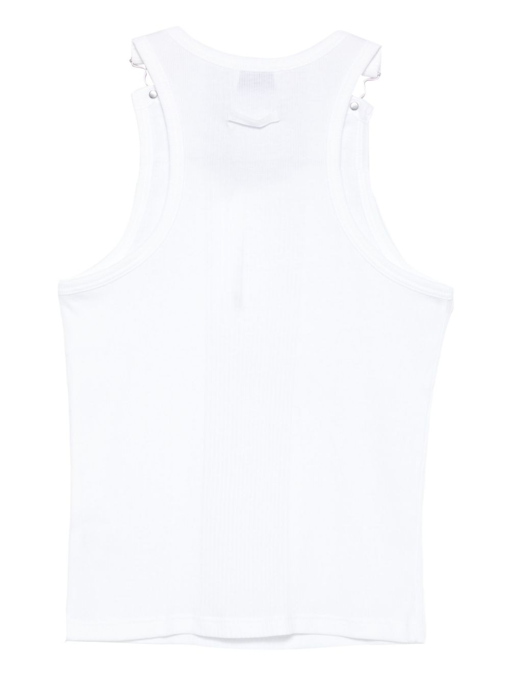 clasp-detail ribbed vest - 2