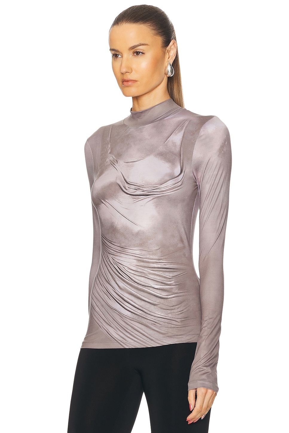 Draped Print Trompe Loeil T-Shirt - 3