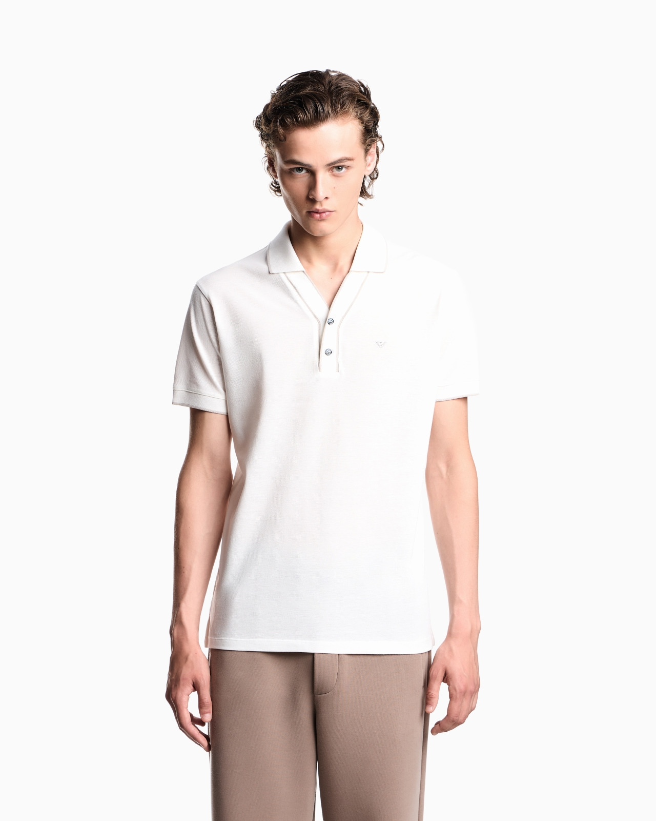 PIQUÉ POLO SHIRT WITH CONTRASTING EDGES - 4