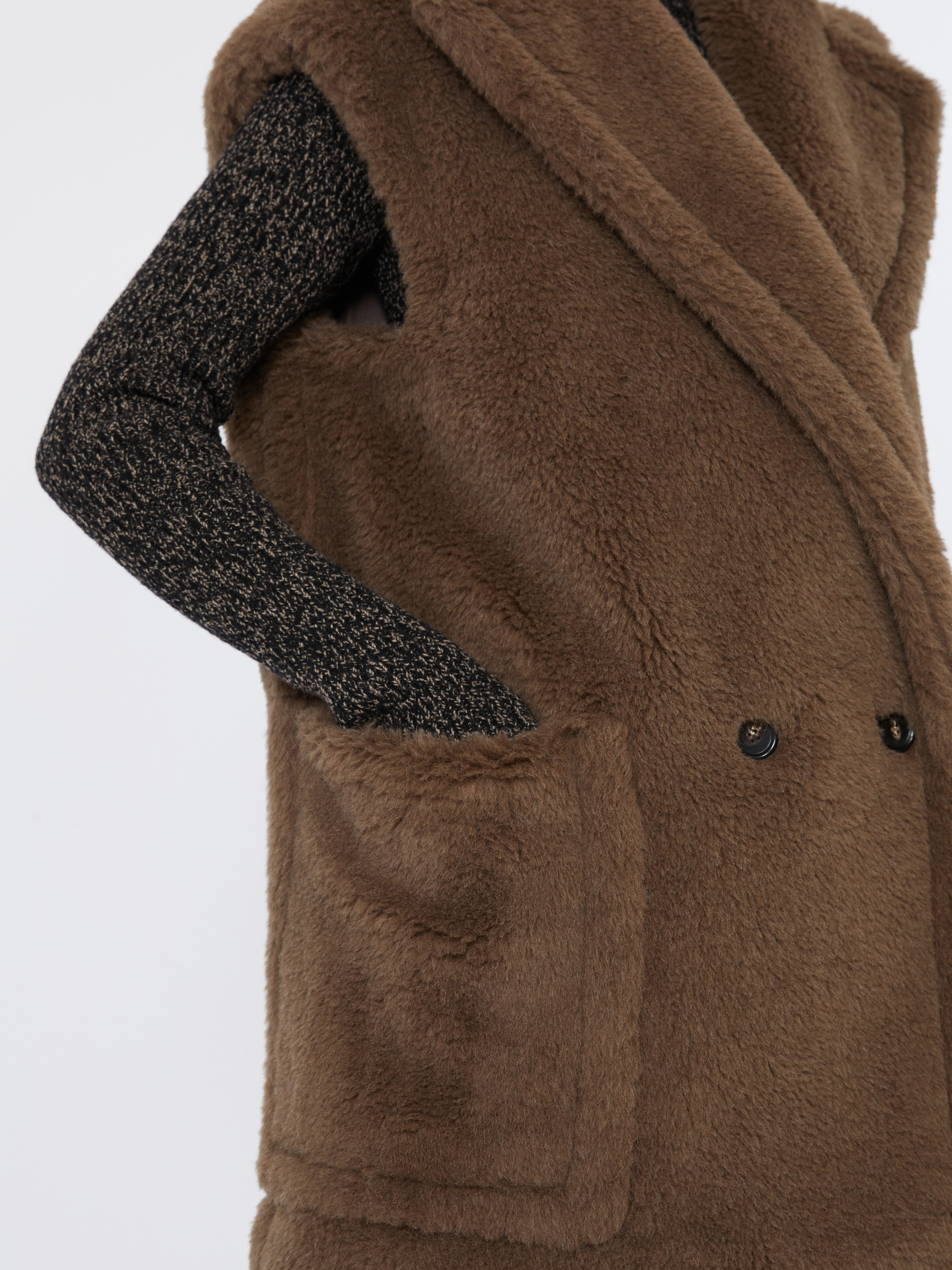 BORMIDA1234 Wool and alpaca Teddy gilet - 6